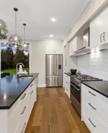 A brand new kitchen with premium plumbing fittings