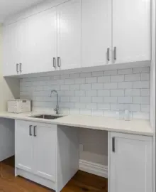 A brand new small kitchen with sink